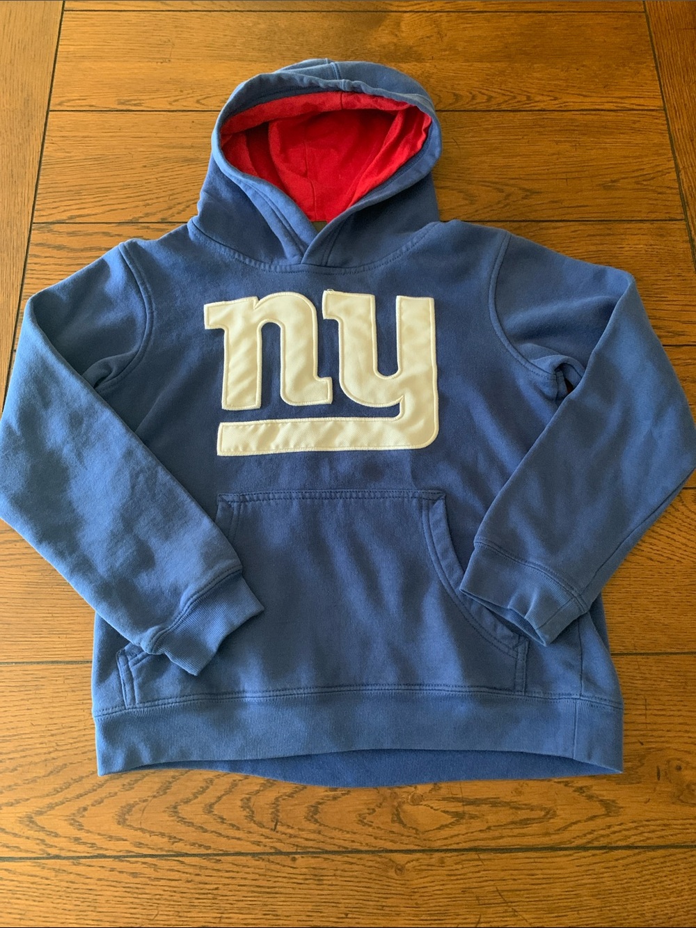 NFL NY Giants Blue Hoodie Youth Medium